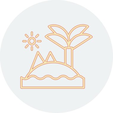 Bir bitki simgesinin vektör illüstrasyonu