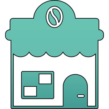 Benzersiz mağaza vektör simgesi