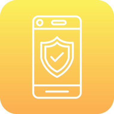 Cep telefonu simgesinin vektör illüstrasyonu