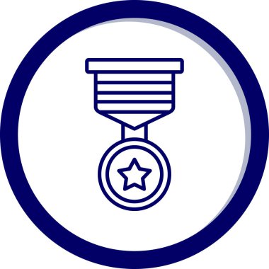 Madalya. Web simgesi basit illüstrasyon