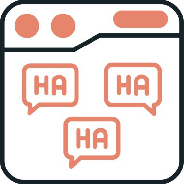 Anahat biçiminde neşeli gülme balonu simgesi