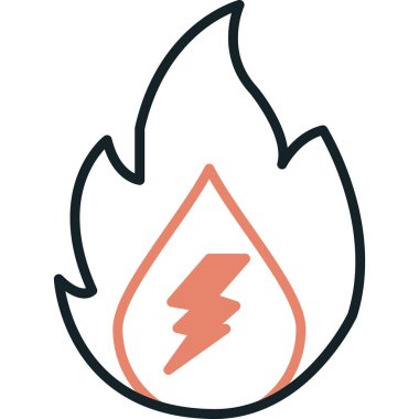 Ateş vektörü simgesini ateşle