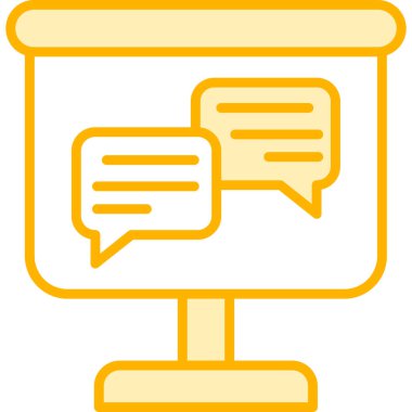 Konuş. Web simgesi basit illüstrasyon