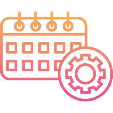 Takvim simgesi vektör illüstrasyonu