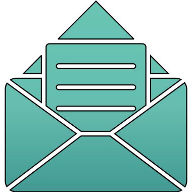 Mektup. Web simgesi basit illüstrasyon