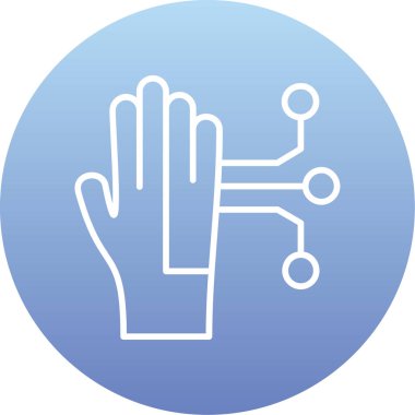 Dokunma simgesinin vektör illüstrasyonu