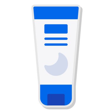 Düz bir tarzda nemlendirici krem tüpü.