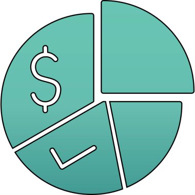 Dolar. Web simgesi basit illüstrasyon