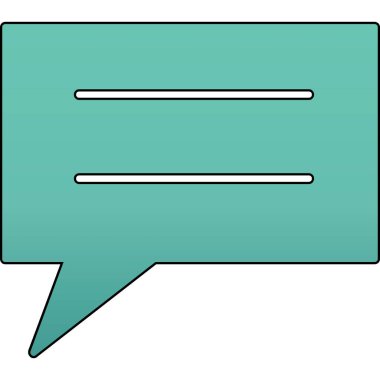 konuşma balonu simgesini işaret illüstrasyon vektör