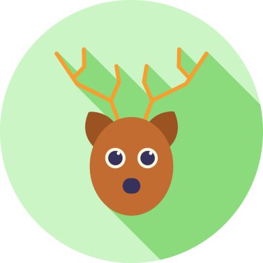 şirin geyik başı vektör illüstrasyonu.