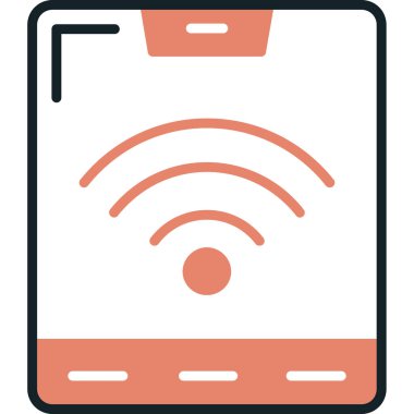 Cep telefonu simgesi, vektör illüstrasyonu