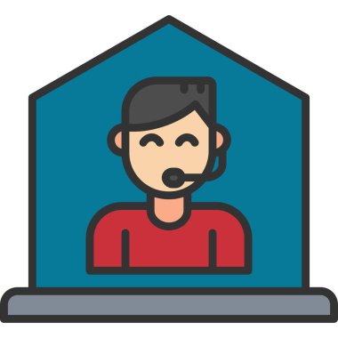 Adamım. Web simgesi basit illüstrasyon