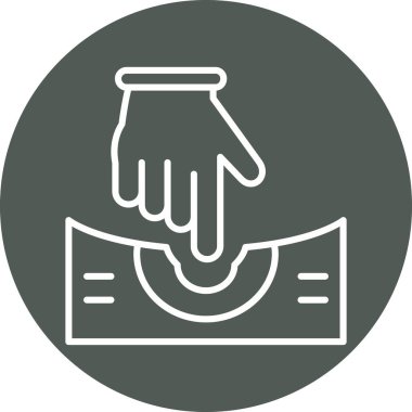 Bir fincan kahve tutan ellerin vektör simgesi.