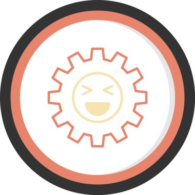 Bir yüz simgesinin vektör illüstrasyonu