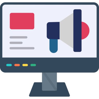 Bilgisayar. Web simgesi basit tasarım