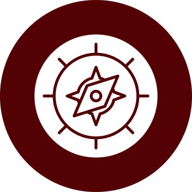 Pusula. Web simgesi basit illüstrasyon