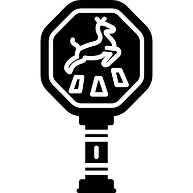 Trafik lambası ve yol işareti.