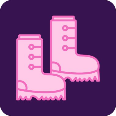 Bir çift bot simgesinin vektör çizimi, düz tasarım biçimi