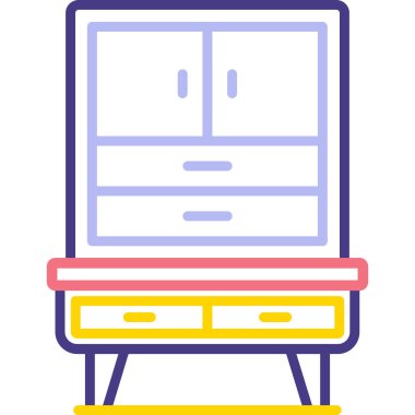 mobilya web simgesi, basit illüstrasyon