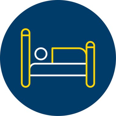 Yatağa. Web simgesi basit illüstrasyon