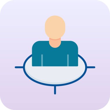 Dizüstü bilgisayarda çalışan adam, illüstrasyon, beyaz arkaplan üzerinde vektör