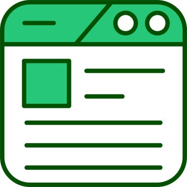 Web sayfası simgesi, vektör illüstrasyonu