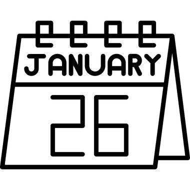 takvim işareti simgesi. Vektör çizim