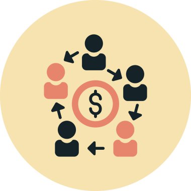 İş düz simgesi, vektör illüstrasyonu