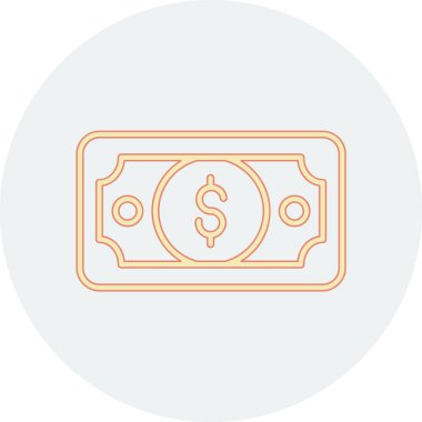 Para düz simgesi, vektör, illüstrasyon