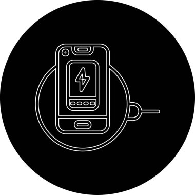 Bir telefon simgesinin vektör illüstrasyonu