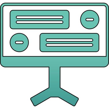 şebeke. Web simgesi basit illüstrasyon