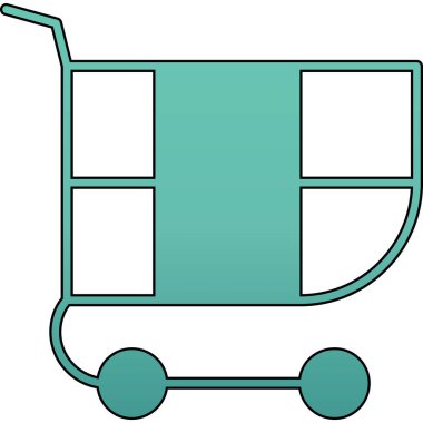 Mavi bir kamyonun vektör çizimi