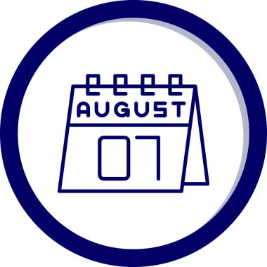 Ağustos simgesi, vektör illüstrasyonu