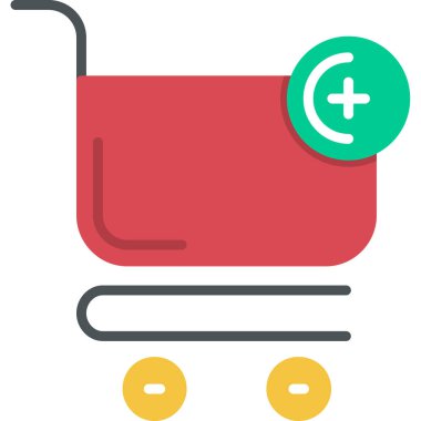 düz stil alışveriş simgesi ekle