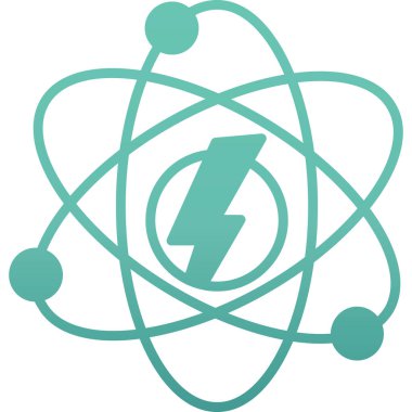 Bir atom simgesinin vektör illüstrasyonu