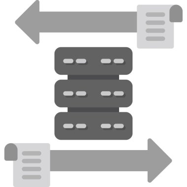Sunucu. Web simgesi basit illüstrasyon