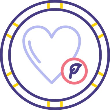 Bir kalp simgesinin vektör illüstrasyonu