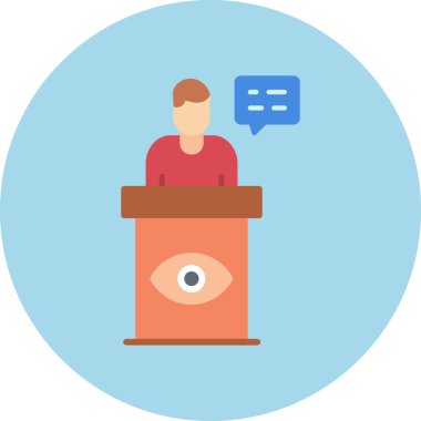 Bir konferans simgesinin vektör illüstrasyonu