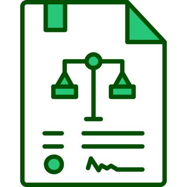 belge vektör renk çizgisi simgesi