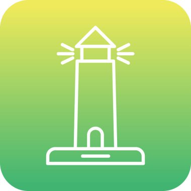 Benzersiz Deniz Feneri Vektör Kabartma Simgesi