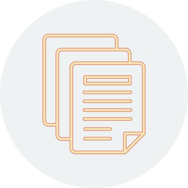 Belge simgesinin vektör illüstrasyonu