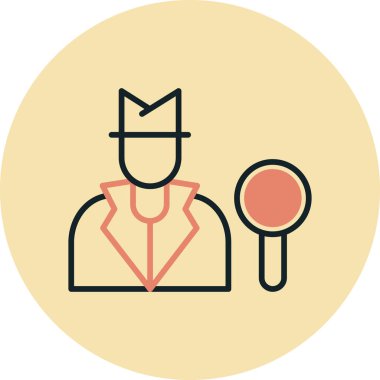 İş yönetimi düz vektör simgesi. İş adamı