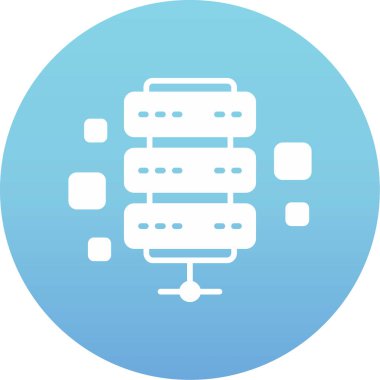 veritabanı. Web simgesi basit illüstrasyon