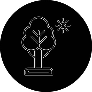 vektör illüstrasyonu, ağaçlar basit tasarım