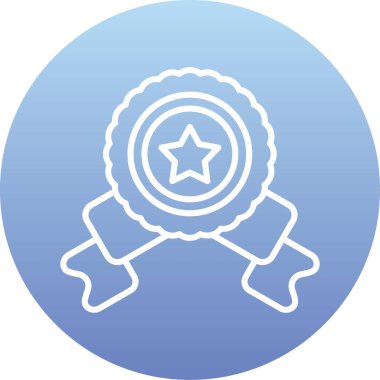 Madalya. Web simgesi basit illüstrasyon