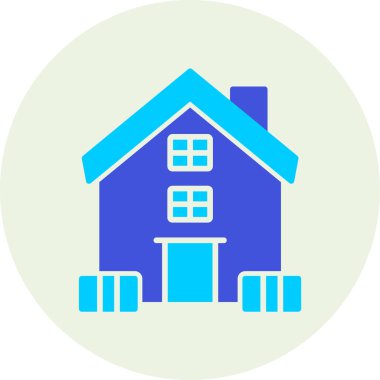 Eve. Web simgesi basit illüstrasyon