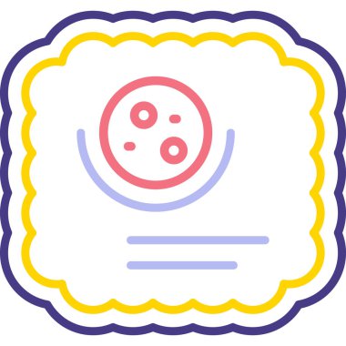 Bir yiyeceğin ikonunun vektör illüstrasyonu