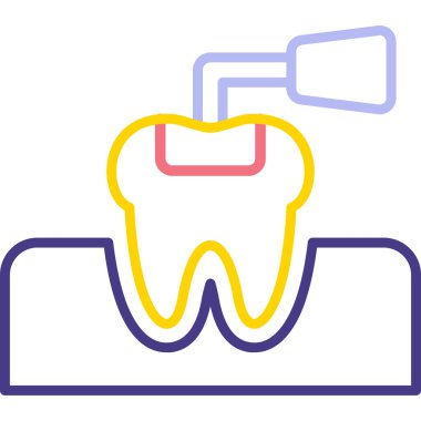 Diş. Web simgesi basit illüstrasyon