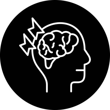 beyin ikonu vektör illüstrasyonu