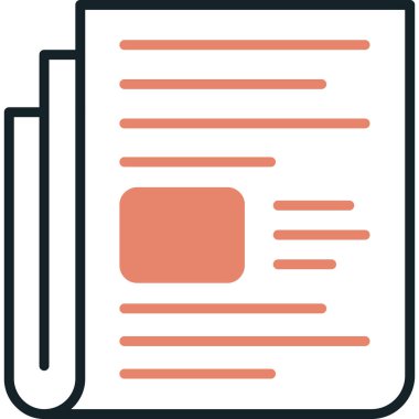 Belge. Web simgesi basit illüstrasyon